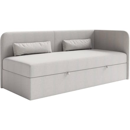 Jeugdbed Cambrils chenille rechts 90 x 200 cm met opbergruimte | NADUVI Collection
