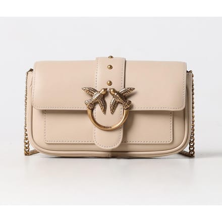 PINKO schoudertas Love One Pocket C Beige - Smoke Grey - Antique Gold