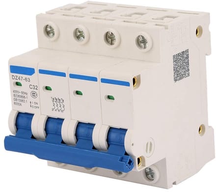 Stroomonderbreker - RCCB - Elektrische Beveiliging - Vlamvertragend Materiaal - 400 Volt - Grijs