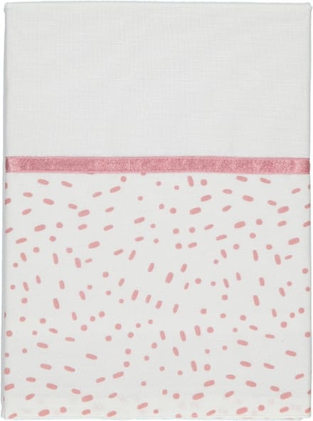 Briljant Baby Ledikant Laken Minimal Dots - 100x150 cm - Roze