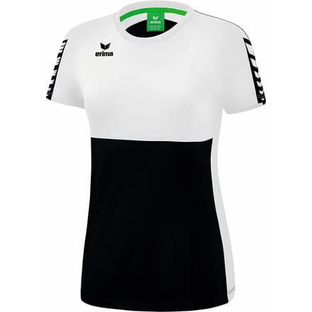 Erima Six Wings T-Shirt Dames - Wit / Zwart | Maat: 40
