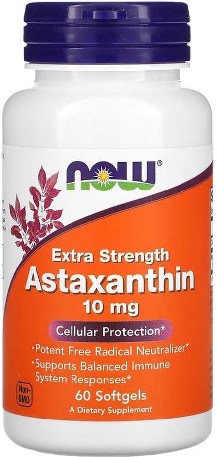 Astaxanthine 10mg Now Foods 60softgels