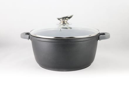 Cheffinger Braadpan met Deksel - 24cm - Zwart