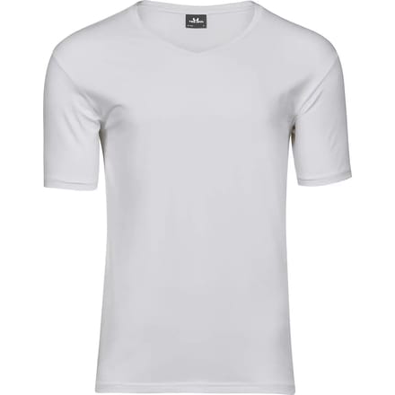 Tee Jays - Stretch V-Hals T-shirt - White maat 3XL