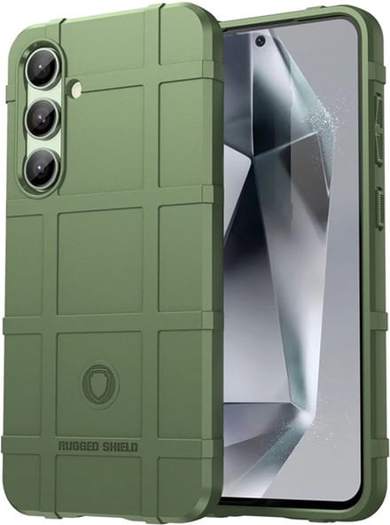 MobyDefend Hoesje - Geschikt voor Samsung Galaxy S24 FE - Rugged Shield TPU Backcover - Groen
