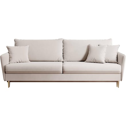 Selsey Volio - Driepersoons bank met gouden poten - Beige