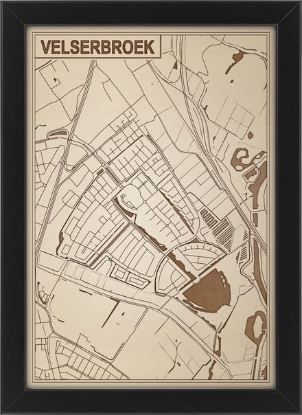 Decoratief Beeld - Houten Van Velserbroek - Hout - Bekroned - Bruin - 21 X 30 Cm