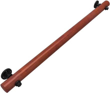 Trapleuning Hout - Steun Handgreep - Veilig Lopen - Antislip Smeedijzer - Diverse Lengtes - Natuurlijk Hout