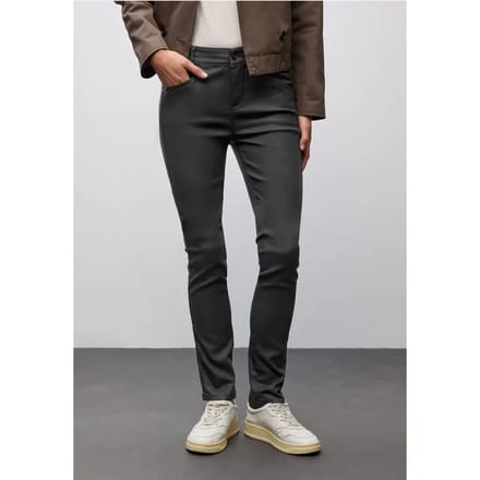 Slim Fit gecoate broek