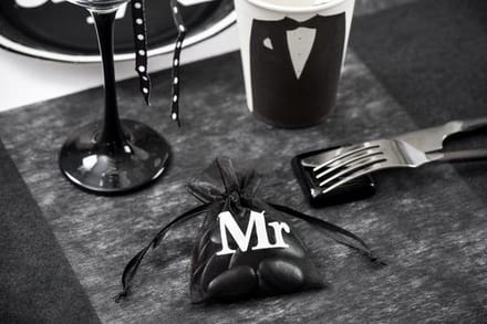 Santex Organza zakjes Mr. - 10 stuks - OP = OP