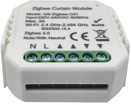 Slimme Schakelaar Module - Wifi Gordijn Controller - Huis Automatisering - Aanraakgevoelig Glas - 1 Stuk - Wit