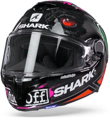 Shark Spartan GT Carbon Redding Carbon Rood Groen Integraalhelm - Maat XL - Helm