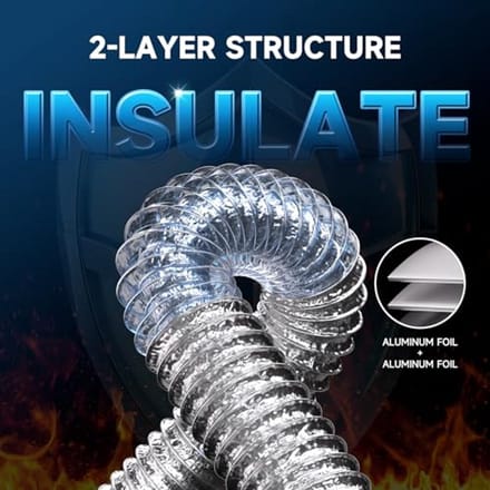 75mm Flexibele Aluminium Ventilatie Duct 2m - Geschikt voor Droger en Afzuigkap