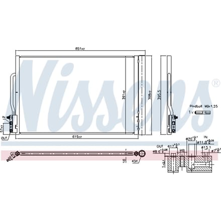 Condensator, airconditioning NISSENS 941088