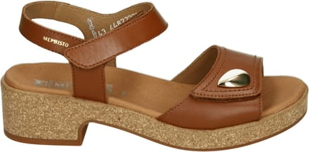Mephisto - FRANKA SILK - Sandalen met hakDames Sandalen - Kleur: Cognac - Maat: 37