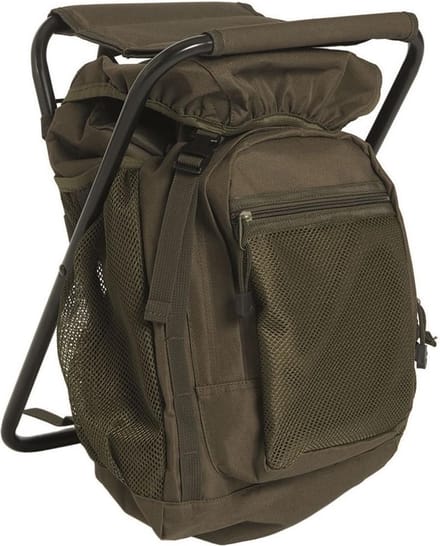 Assault back pack met kruk olijf OD molle groen
