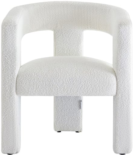 Vente-unique Fauteuil in wit bouclé FAVINA