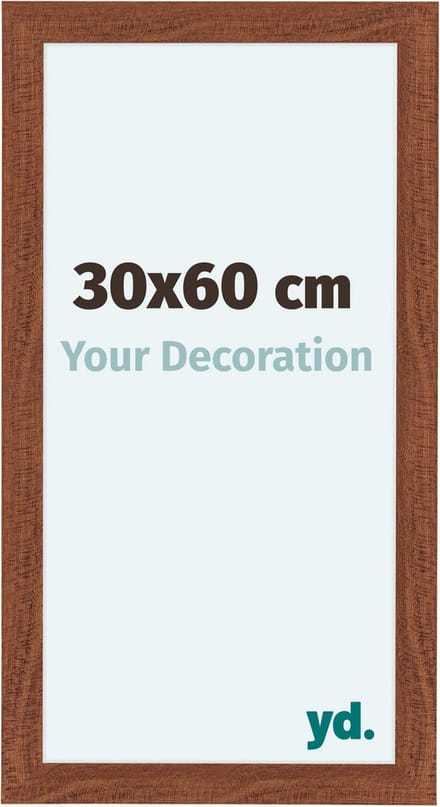 Your Decoration - Fotolijst 30x60 cm - MDF - Walnoot - Como