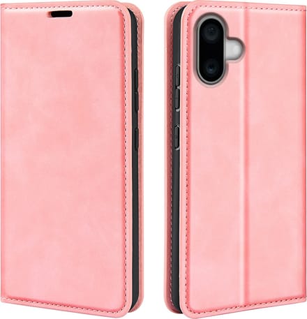 MobyDefend Hoesje - Geschikt voor iPhone 16 Plus - Luxe Wallet Bookcase (Magnetische Sluiting) - Roze