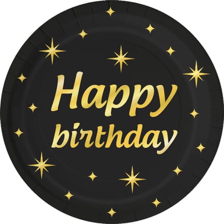 Classy party plates - Happy birthday