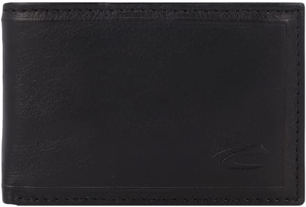 camel active Leren Portemonnee Wood Horizontal Wallet Black Zwart