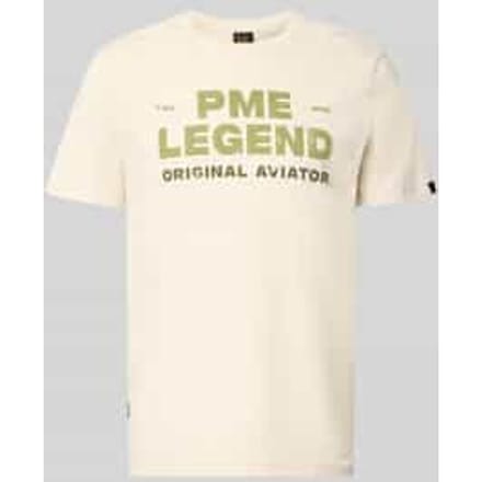 T-shirt met ronde hals en labelprint