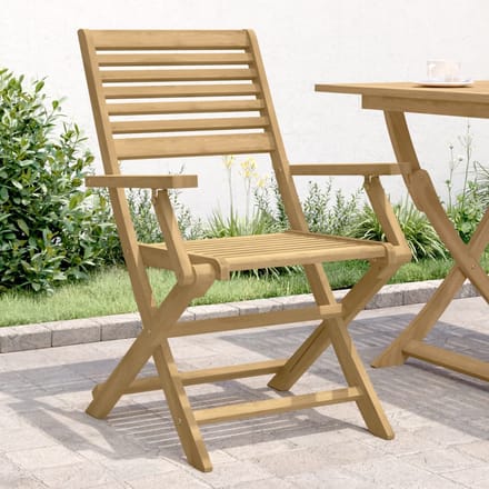 vidaXL - Inklapbare - stoelen - 2 - st - 54,5x61,5x86,5 - cm - acaciahout