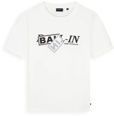 Ballin Amsterdam - Heren Regular fit T-shirts Crewneck SS - Off White - Maat S