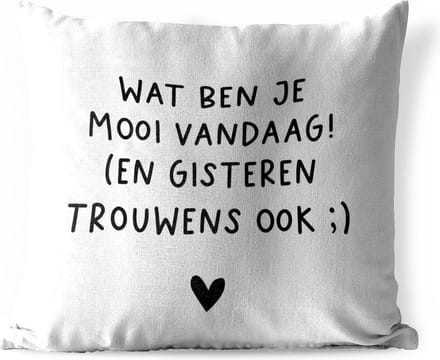 Tuinkussen - Quotes - Wat ben je mooi vandaag - Spreuken - 40x40 cm - Weerbestendig