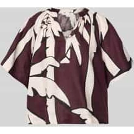 Boxy fit linnen blouse in alloverlook