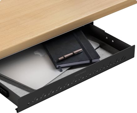 Desktronic Bureaulade - Zwart - Hoogste kwaliteit staal - Maximaal gewicht 8kg