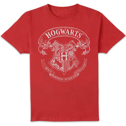 Harry Potter Hogwarts Crest T-shirt - Rood - L