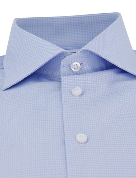 John Miller tailored fit overhemd lichtblauw effen