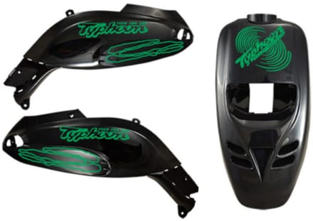 Piaggio Typhoon Stickerset - Cyclone - Groen
