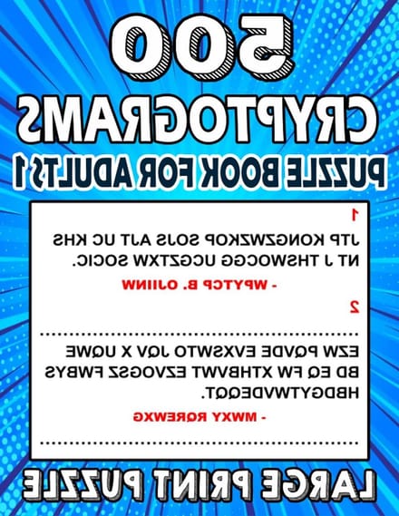 Cryptogram Puzzelboek - Cryptoquotes Puzzels - Geest Trainen - Grote Letters - 8.5 x 11 Inch - Niet Gespecificeerd