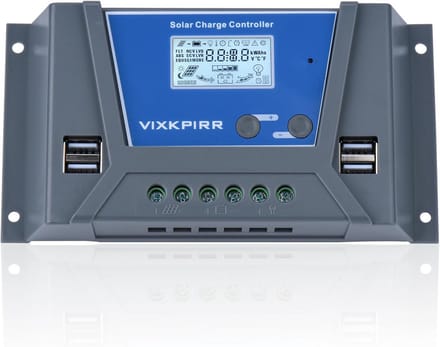 20A PWM Solar Laadregelaar met LCD en Temperatuursensor voor 12V-48V Batterijen