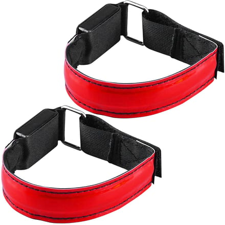 LED-armband USB oplaadbare hardlooparmband Nachtveiligheid Hardloopfietsuitrusting 2 rood
