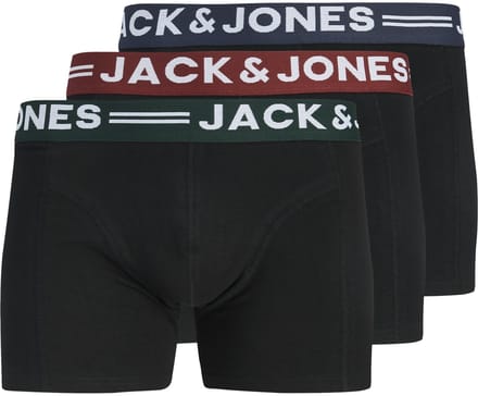 Jack & Jones Onderbroek Sense Trunks 3-pack Noos 12081832 Black/black - Black Mannen Maat - L