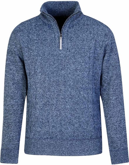 BJØRNSON Lunt Kabel-Gebreide Winter Pullover Teddy Heren - Maat S - Donkerblauw