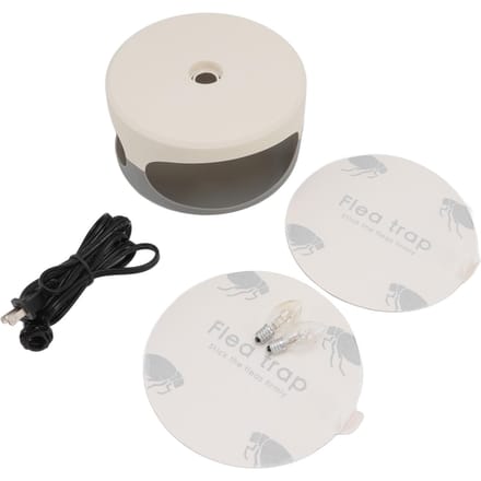 Piège à puces à dôme collant avec 2 disques de colle et ampoules pour intérieur et extérieur, prise américaine white