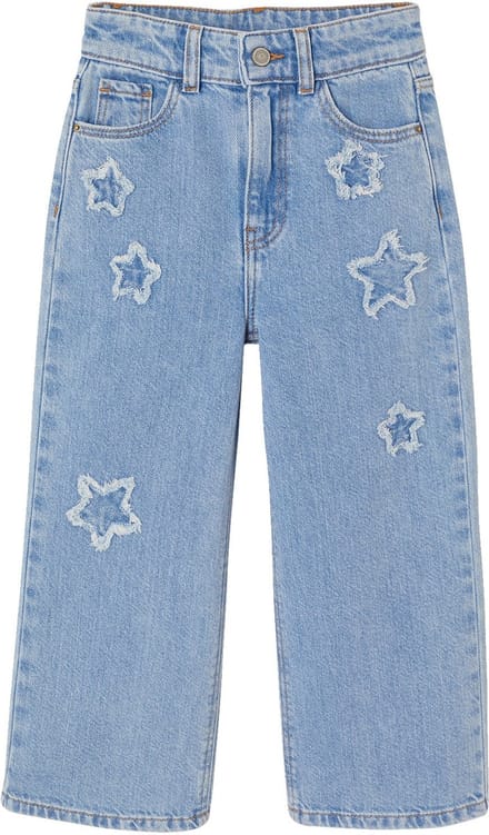 Vertbaudet Wijde jeans voor meisjes met sterren