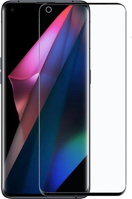 Shop4 - Oppo Find X3 Pro Glazen Screenprotector - Edge-To-Edge Gehard Glas Transparant