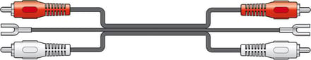 AV:Link platenspeler RCA phono ground kabel met aardedraad 1.2m