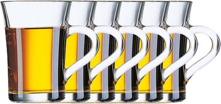 6x stuks luxe Theeglazen/koffieglazen transparant 230 ml - Arcoroc