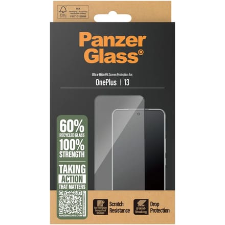 PanzerGlass Ultra-Wide Fit Anti-Bacterial Screenprotector voor de OnePlus 13