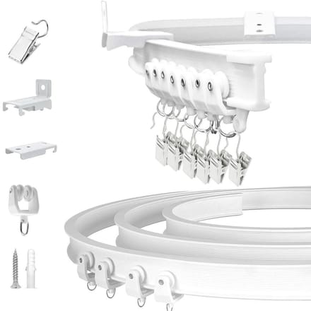 GTB® Gordijnrails Compleet - Gordijnrails - Gordijnrails Uitschuifbaar - Wit - 13cm x 3cm x 1cm