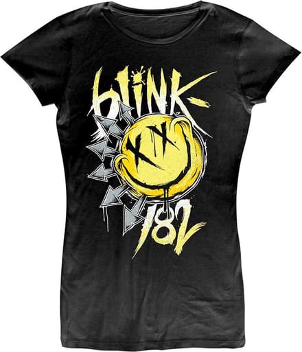 Blink182 - Big Smile Dames T-shirt - L - Zwart