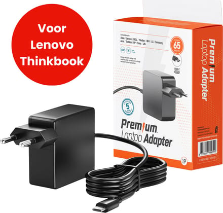 65W USB-C Laptop oplader voor Lenovo ThinkBook – Alle modellen vanaf 2019 – Kabel + Adapter