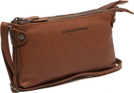 The Chesterfield Brand Leren Schoudertas Sisli Shoulderbag Cognac Lichtbruin