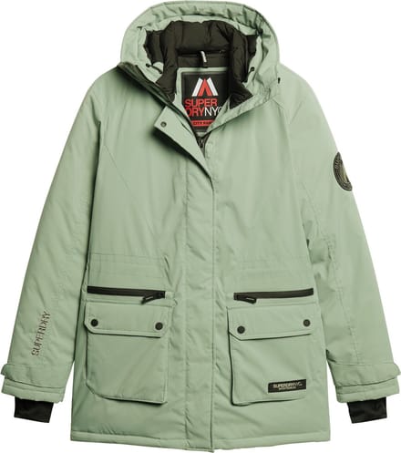 Superdry City Padded Parka Jacket Dames Jas - Desert Sage Green - Maat S
